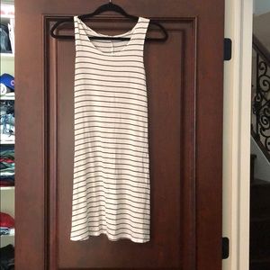 Black and white striped flowy dress